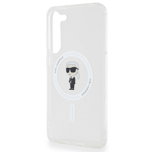 Karl Lagerfeld KLHMS23MHFCKNOT S23+ S916 transparent hardcase IML Ikonik MagSafe