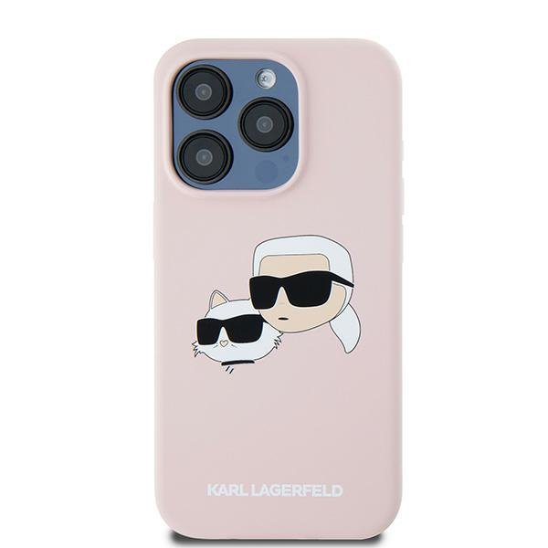 Karl Lagerfeld KLHMP15XSKCHPPLP iPhone 15 Pro Max 6.7&quot; różowy/pink hardcase Silicone Karl & Choupette MagSafe