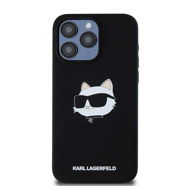 Karl Lagerfeld KLHMP15LSCHPPLK iPhone 15 Pro 6.1&quot; czarny/black hardcase Silicone Choupette Head MagSafe