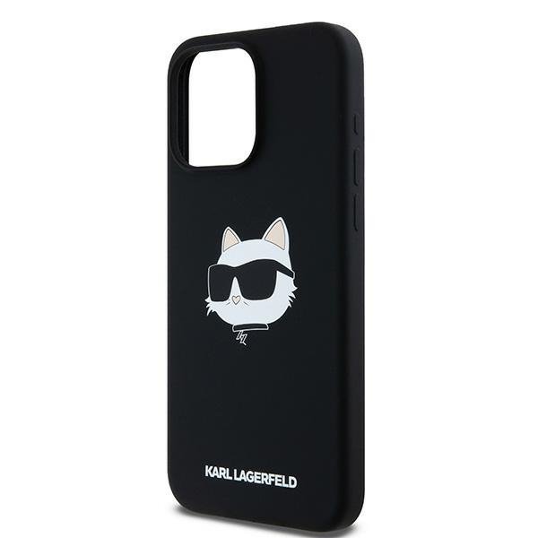 Karl Lagerfeld KLHMP15XSCHPPLK iPhone 15 Pro Max 6.7&quot; czarny/black hardcase Silicone Choupette Head MagSafe