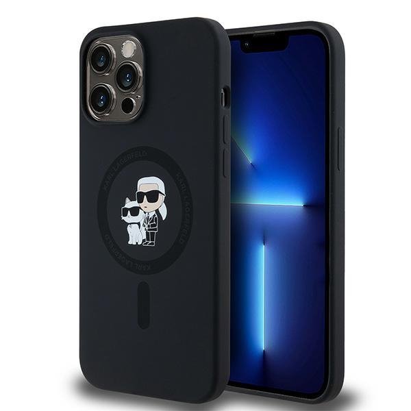 Karl Lagerfeld KLHMP13XSCMKCRHK iPhone 13 Pro Max 6.7&quot; czarny/black hardcase Silicone Karl & Choupette MagSafe
