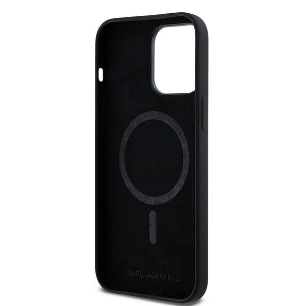 Karl Lagerfeld KLHMP14LSCMKCRHK iPhone 14 Pro 6.1&quot; czarny/black hardcase Silicone Karl & Choupette MagSafe