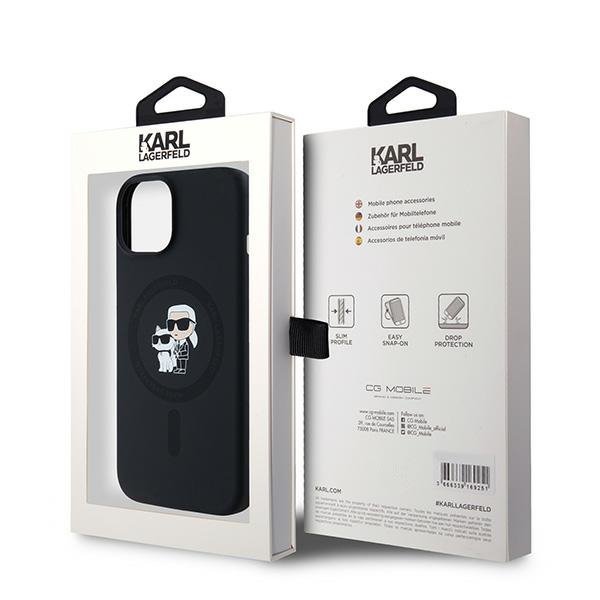 Karl Lagerfeld KLHMP15MSCMKCRHK iPhone 15 Plus / 14 Plus 6.7&quot; czarny/black hardcase Silicone Karl & Choupette MagSafe