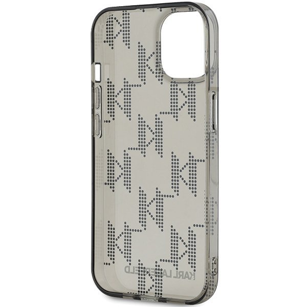 Karl Lagerfeld KLHCP15SHKDPNSK iPhone 15 / 14 / 13 6.1&quot; czarny/black hardcase IML Mono KL Pattern & Cord