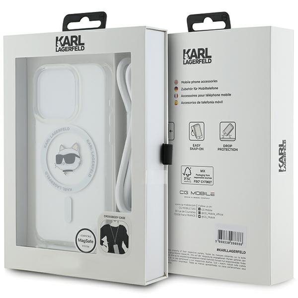 Karl Lagerfeld KLHMP13XHCCHNT iPhone 13 Pro Max 6.7&quot; hardcase transparent IML Choupette Head & Cord Magsafe