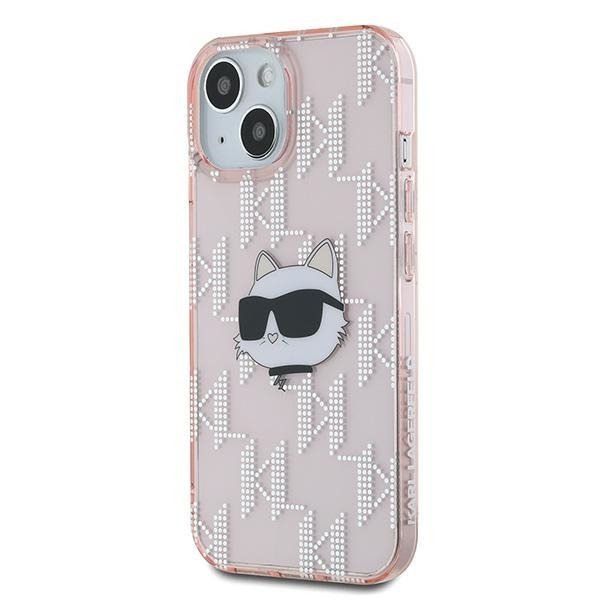 Karl Lagerfeld KLHCP15SHKLPCHP iPhone 15 / 14 / 13 6.1&quot; różowy/pink hardcase IML Choupette Head & Monogram