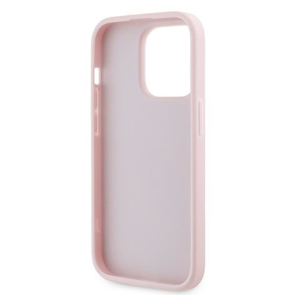 Karl Lagerfeld KLHCP14LPQDSMGP iPhone 14 Pro 6.1&quot; różowy/pink hardcase Diagonal Quilted Script