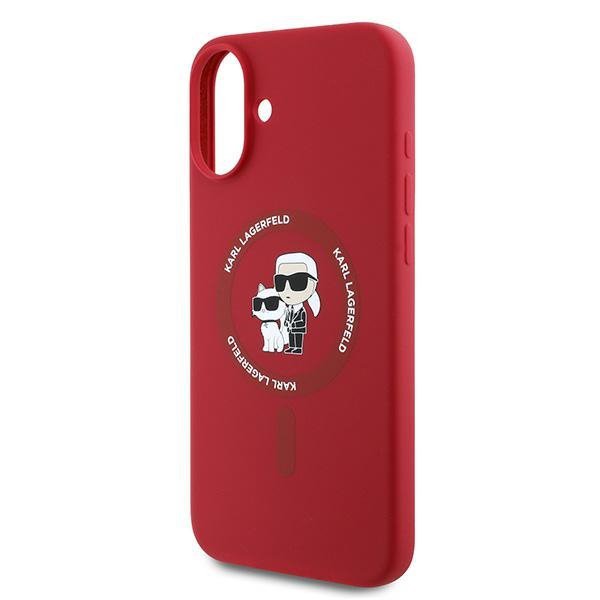 Karl Lagerfeld KLHMP16MSCMKCRHR iPhone16 Plus 6.7&quot; czerwony/red hardcase Silicone Karl&Choupette Ring MagSafe