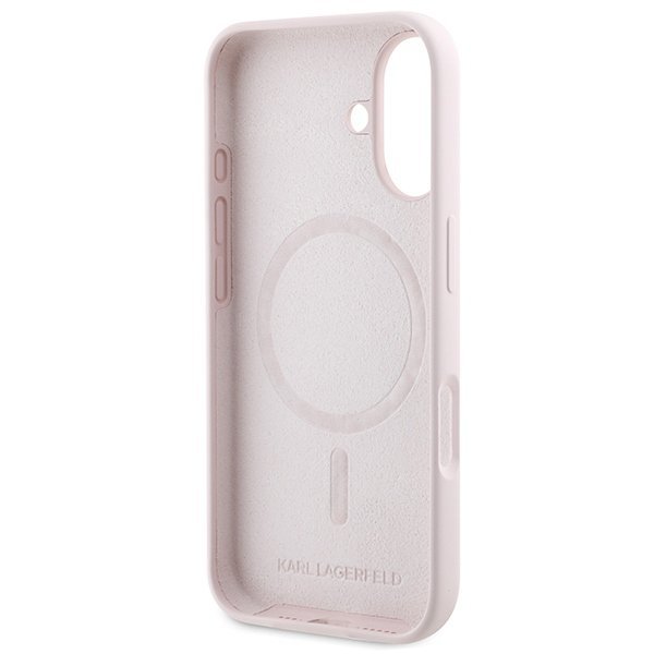 Karl Lagerfeld KLHMP16SSCMKCRHP iPhone16 6.1&quot; różowy/pink hardcase Silicone Karl&Choupette MagSafe