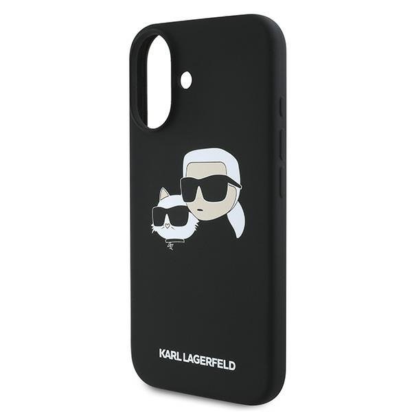 Karl Lagerfeld KLHMP16MSKCHPPLK iPhone16 Plus 6.7&quot; czarny/black hardcase Silicone Double Heads Print MagSafe