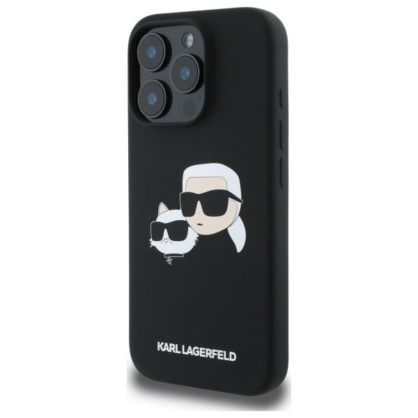 Karl Lagerfeld KLHMP16XSKCHPPLK iPhone 16 Pro Max 6.9&quot; czarny/black hardcase Silicone Double Heads Print MagSafe