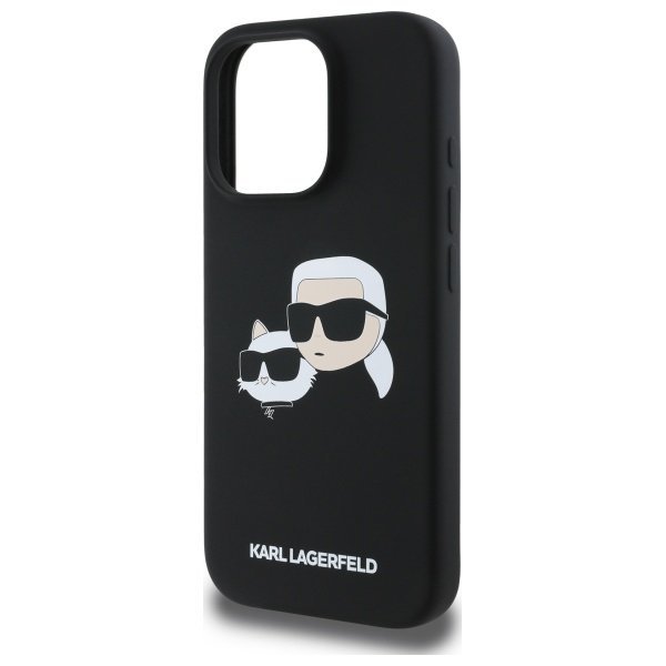 Karl Lagerfeld KLHMP16XSKCHPPLK iPhone 16 Pro Max 6.9&quot; czarny/black hardcase Silicone Double Heads Print MagSafe