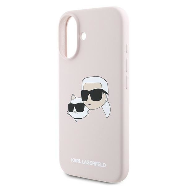 Karl Lagerfeld KLHMP16MSKCHPPLP iPhone16 Plus 6.7&quot; różowy/pink hardcase Silicone Double Heads Print MagSafe