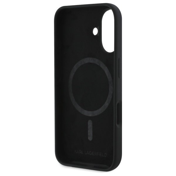 Karl Lagerfeld KLHMP16SSCHPPLK iPhone16 6.1&quot; czarny/black hardcase Silicone Choupette Head Print MagSafe