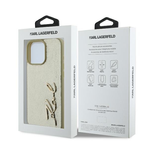 Karl Lagerfeld KLHCP16LPFMFBKMD iPhone16 Pro 6.3&quot; złoty/gold hardcase Metal Signature