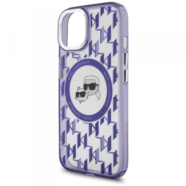 Karl Lagerfeld KLHMP15SHMCKMHU iPhone 156.1&quot; fioletowy/purple IML Monogram Karl&Choupette Head MagSafe