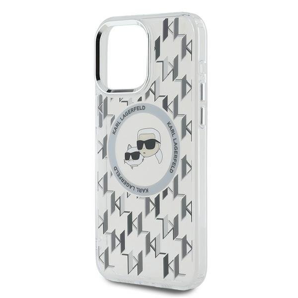 Karl Lagerfeld KLHMP15XHMCKMHT iPhone 15Pro Max 6.7&quot; przezroczysty/transparent IML Monogram Karl&Choupette Head MagSafe