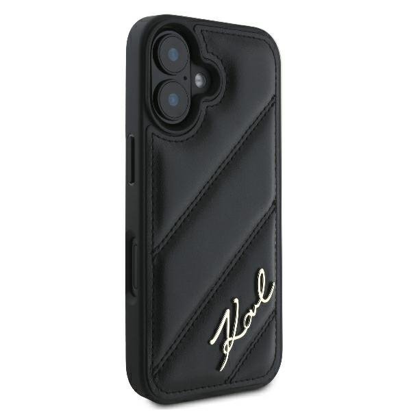 Karl Lagerfeld KLHCP16MPQDSMGK iPhone16 Plus 6.7&quot; czarny/black hardcase Quilted Signature