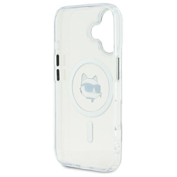 Karl Lagerfeld KLHMP16MHLSCHH iPhone 16 Plus 6.7&quot; biały/white hardcase IML Metal Choupette Head MagSafe