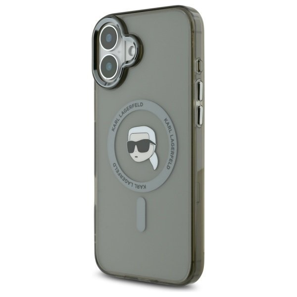 Karl Lagerfeld KLHMP16MHLSKIK iPhone16 Plus 6.7&quot; czarny/black hardcase IML Metal Karl Head MagSafe