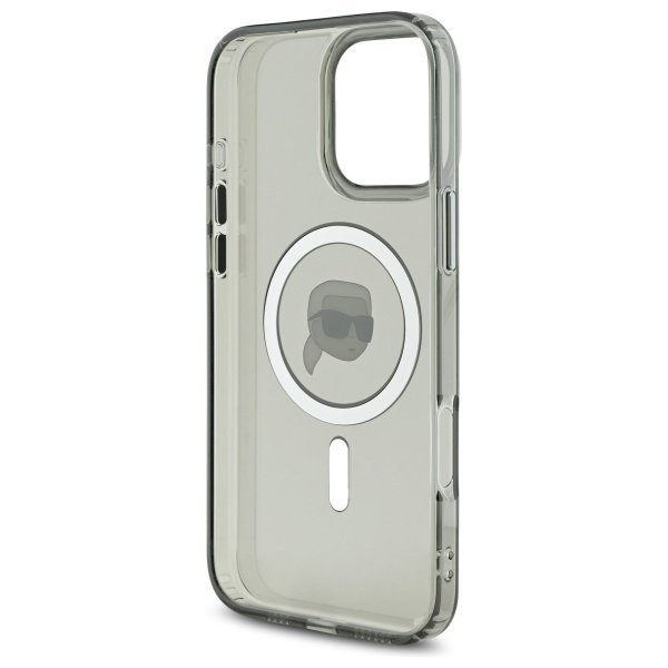 Karl Lagerfeld KLHMP16LHLSKIK iPhone 16 Pro 6.3&quot; czarny/black hardcase IML Metal Karl Head MagSafe