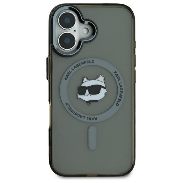 Karl Lagerfeld KLHMP16SHLSCHK iPhone16 6.1&quot; czarny/black hardcase IML Metal Choupette Head MagSafe