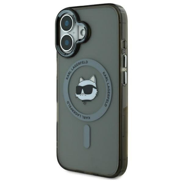 Karl Lagerfeld KLHMP16MHLSCHK iPhone16 Plus 6.7&quot; czarny/black hardcase IML Metal Choupette Head MagSafe