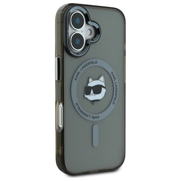 Karl Lagerfeld KLHMP16MHLSCHK iPhone16 Plus 6.7&quot; czarny/black hardcase IML Metal Choupette Head MagSafe