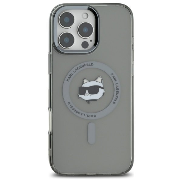 Karl Lagerfeld KLHMP16LHLSCHK iPhone16 Pro 6.3&quot; czarny/black hardcase IML Metal Choupette Head MagSafe