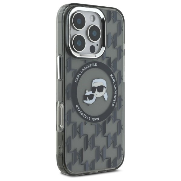 Karl Lagerfeld KLHMP16XHMCKMHK iPhone 16Pro Max 6.9&quot; czarny/black IML Monogram Karl&Choupette Head MagSafe
