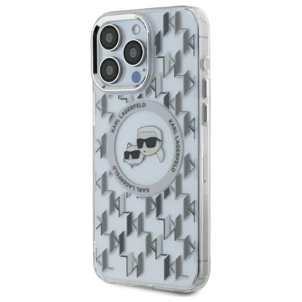 Karl Lagerfeld KLHMP16LHMCKMHT iPhone 16 Pro 6.3&quot; przezroczysty/transparent IML Monogram Karl&Choupette Head MagSafe
