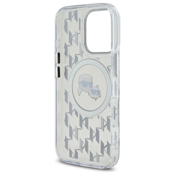 Karl Lagerfeld KLHMP16LHMCKMHT iPhone 16 Pro 6.3&quot; przezroczysty/transparent IML Monogram Karl&Choupette Head MagSafe