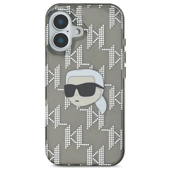 Karl Lagerfeld KLHCP16SHKLPKHK iPhone16 6.1&quot; czarny/black hardcase IML Karl Head Electroplated