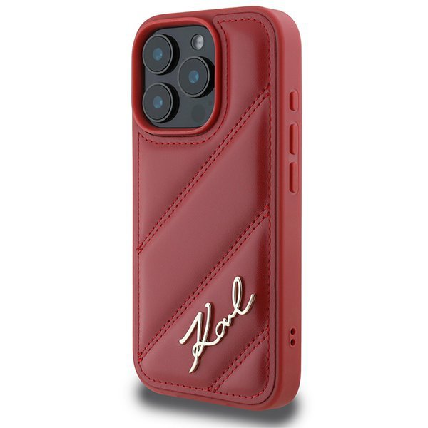 Karl Lagerfeld KLHCP16LPQDSMGR iPhone16 Pro 6.3&quot; czerwony/red hardcase Quilted Signature