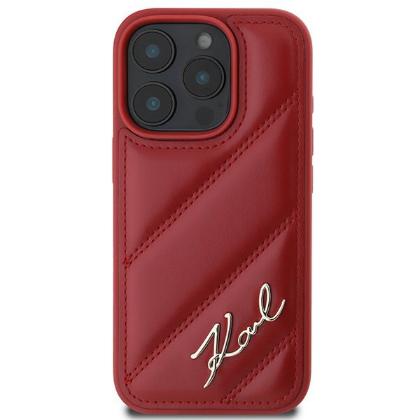 Karl Lagerfeld KLHCP16LPQDSMGR iPhone16 Pro 6.3&quot; czerwony/red hardcase Quilted Signature