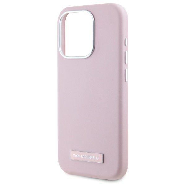 Karl Lagerfeld KLHMP15XPGMSRPP iPhone 15 Pro Max 6.7&quot; różowy/pink hardcase FW Metal Plate MagSafe