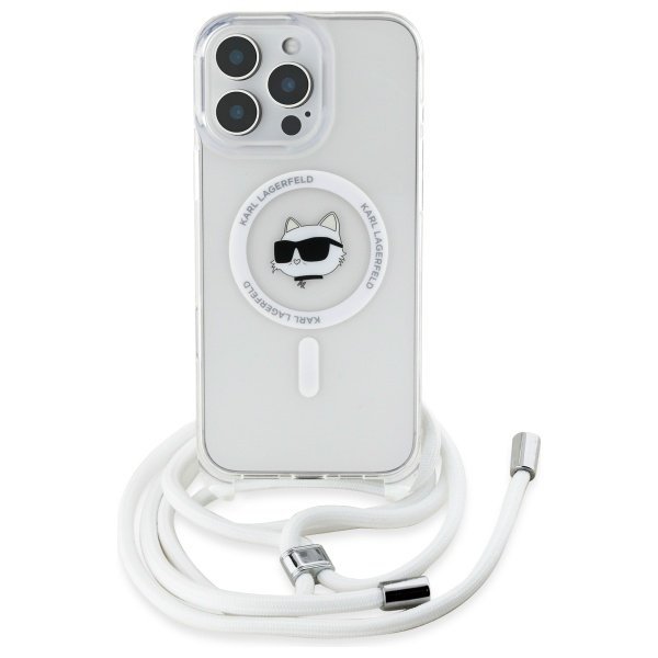 Karl Lagerfeld KLHMP16XHCCHNT iPhone 16  Pro Max 6.9&quot; hardcase transparent IML Choupette Head & Cord Magsafe