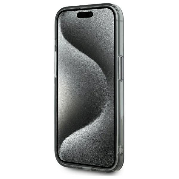 Karl Lagerfeld KLHMP15LHLSKIK iPhone 15  Pro 6.1&quot; czarny/black hardcase IML Metal Karl Head MagSafe