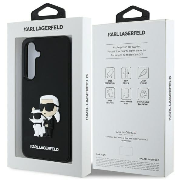 Karl Lagerfeld KLHCS24FE3DRKCNK S24 FE   S721 czarny/black hardcase 3D Rubber Karl&Choupette
