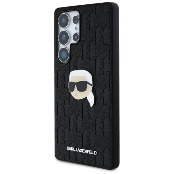 Etui Karl Lagerfeld Leather Monogram Pin Logo Karl Head do Samsung Galaxy S25 Ultra czarny