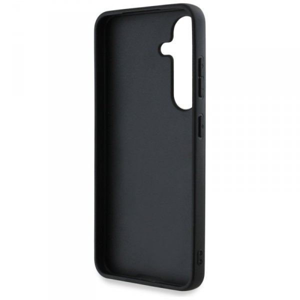 Etui Karl Lagerfeld Leather Monogram Pin Logo Choupette Head do Samsung Galaxy S25 czarny