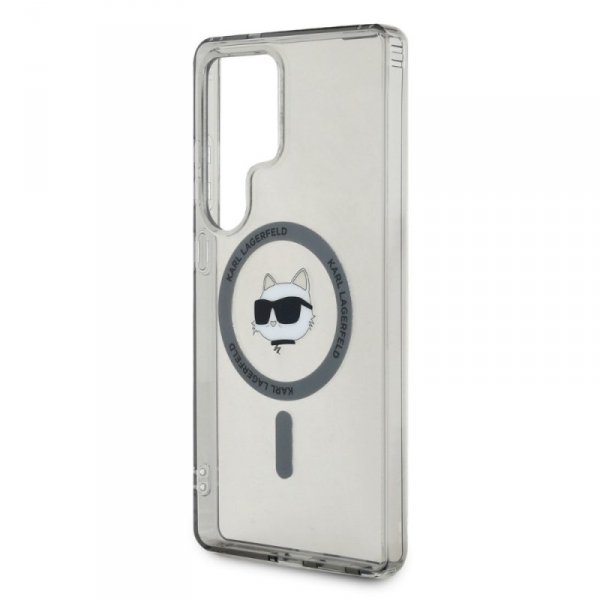 Etui Karl Lagerfeld Button Choupette Head Printed Logo MagSafe do Samsung Galaxy S25 Ultra czarny