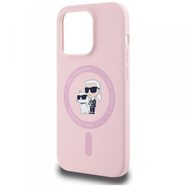 Etui Karl Lagerfeld Silicone             Karl&Choupette MagSafe do iPhone 14 Pro Max różowy