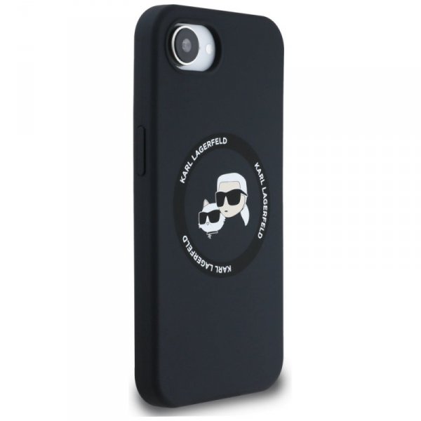 Etui Karl Lagerfeld Silicone             Karl&Choupette Heads MagSafe do iPhone 16e czarny
