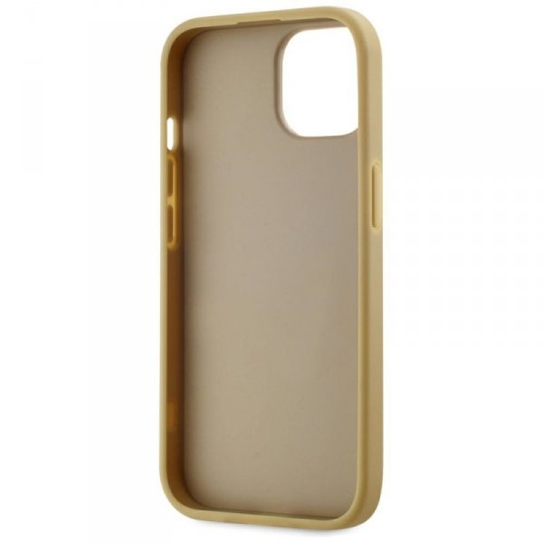 Etui Karl Lagerfeld Wrinkled Metal       Signature do iPhone 15 złoty