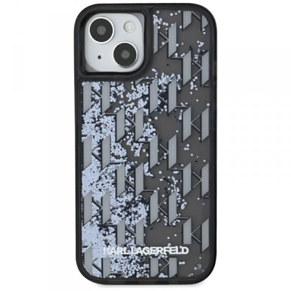 Etui Karl Lagerfeld Liquide Glitter      Monogram Gradient do iPhone 15 czarny