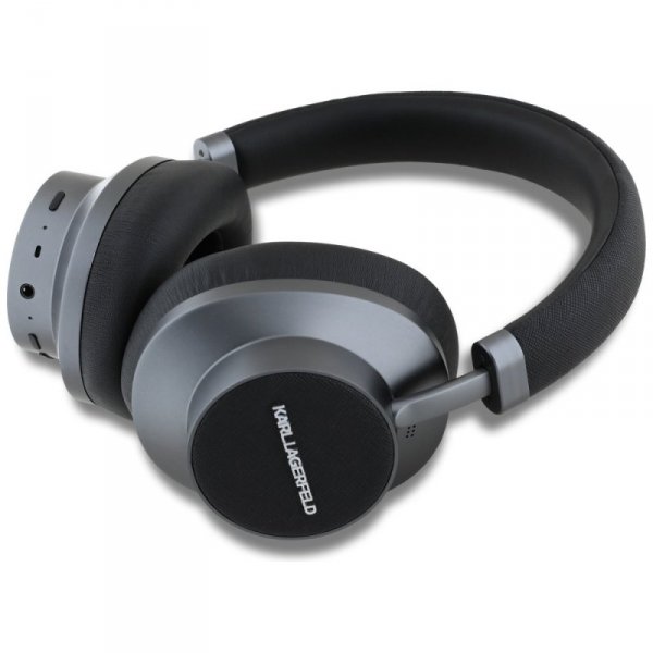Słuchawki nauszne Karl Lagerfeld         Saffiano Elongated Bluetooth ANC czarny