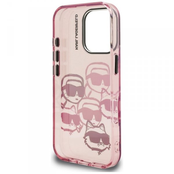 Etui Karl Lagerfeld IML Multi K&C Head   Pattern do iPhone 16 Pro różowy