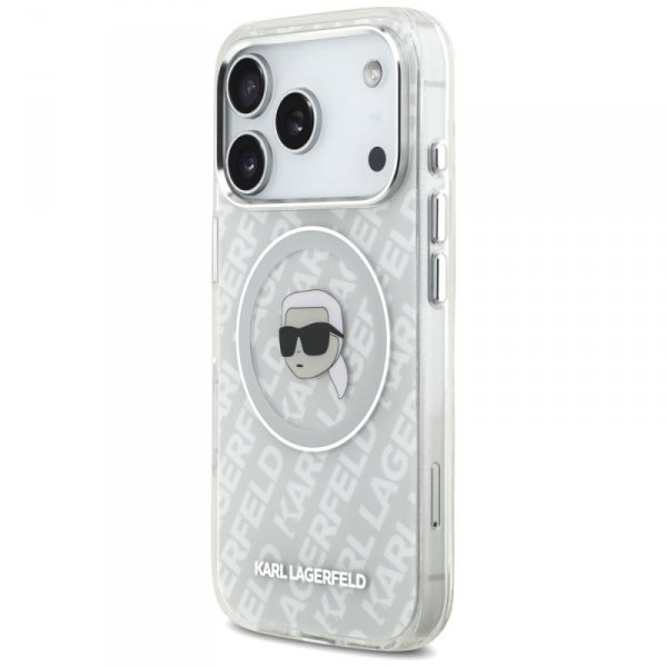 Etui Karl Lagerfeld IML Karl Head Logo   MagSafe do iPhone 17 Pro szary