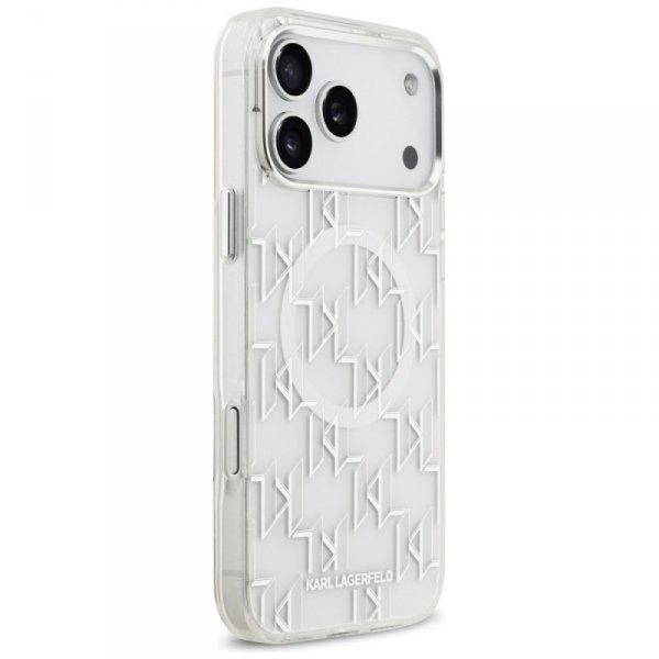 Etui Karl Lagerfeld IML KL Monogram      MagSafe do iPhone 17 Pro Max biały